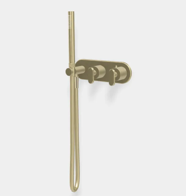 Смеситель для душа Fima Carlo Frattini Park Lane, на 2 потребителя, шампань брашированная (F1319WX3HS)