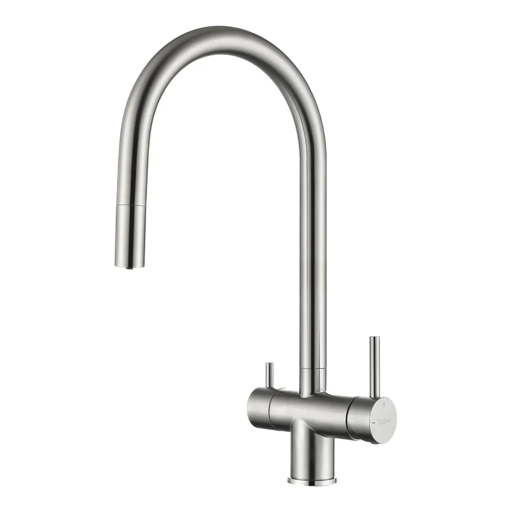 Смеситель для кухни с подключением фильтра Rivelato Trevi 2433505, нержавеющая сталь