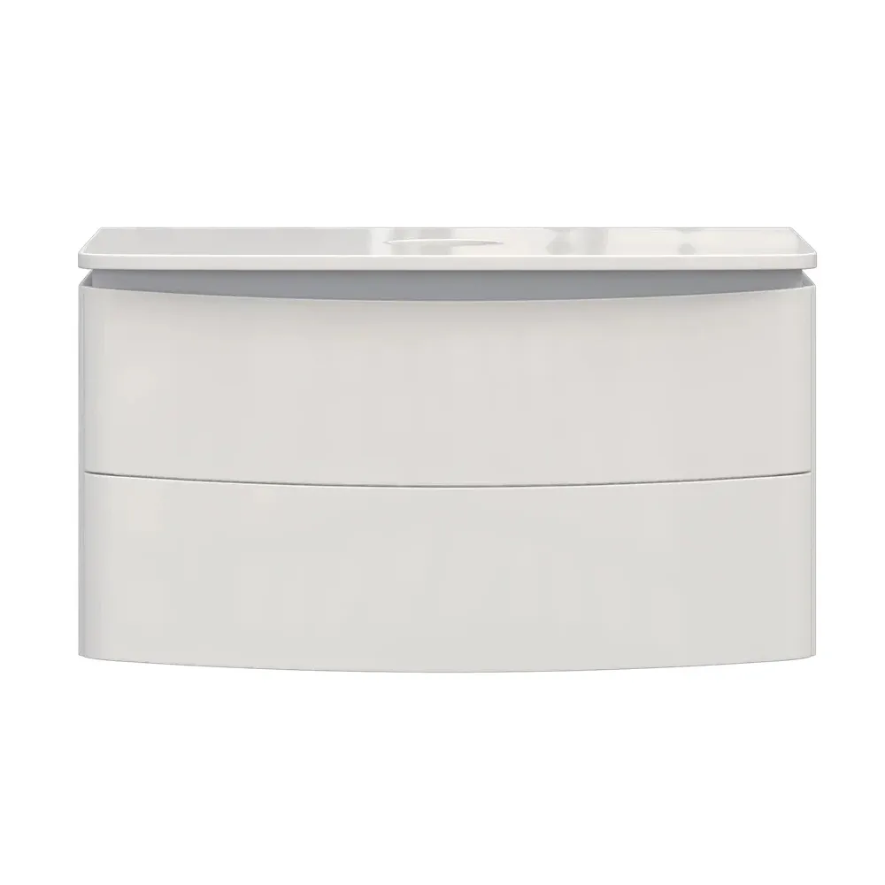 Тумба с раковиной подвесная Velvex Luna tp.LUN.80.2Y, 80 см