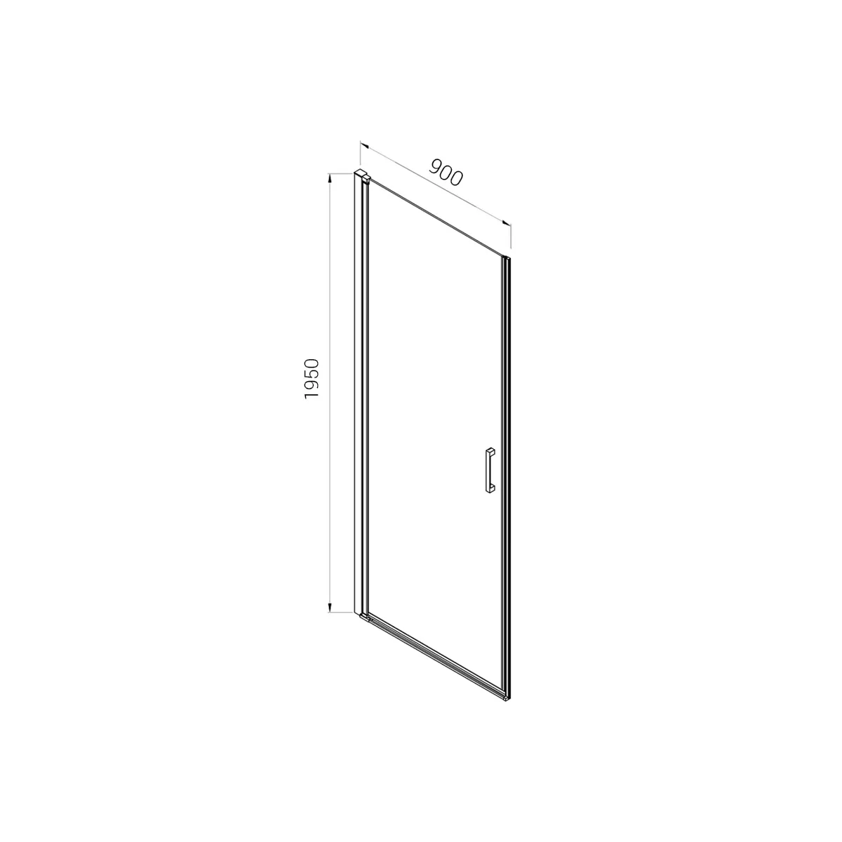 Душевая дверь Vincea Alpha (VDP-3AL900CLG) 900х1950 мм, брашированное золото, стекло прозрачное