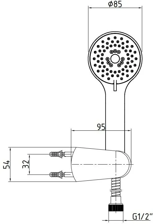 Ручной душ E.C.A Nita 102117338EX