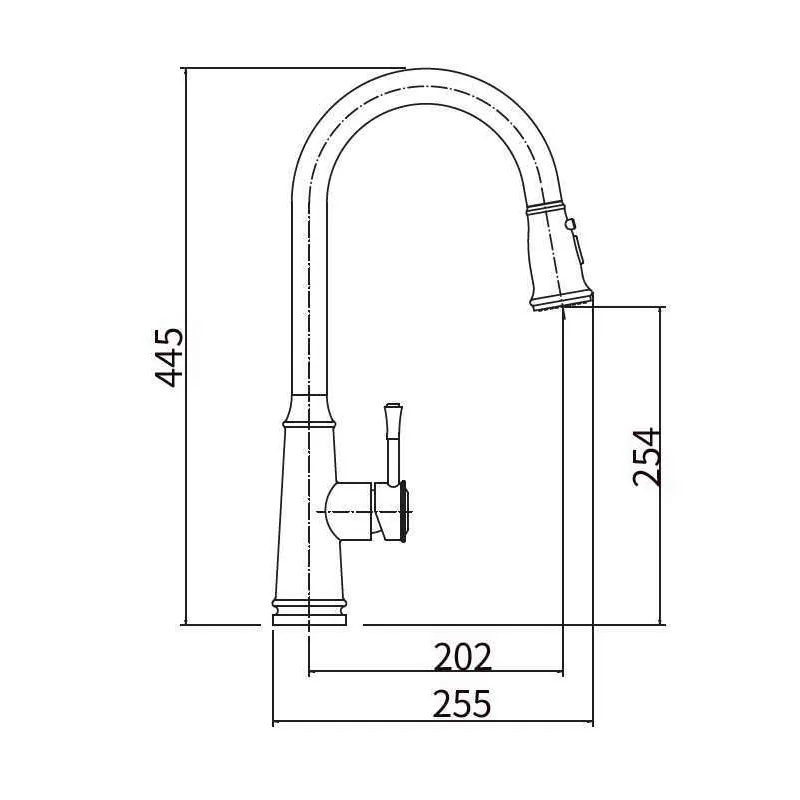 Смеситель для кухни FASHUN A56108, сатин