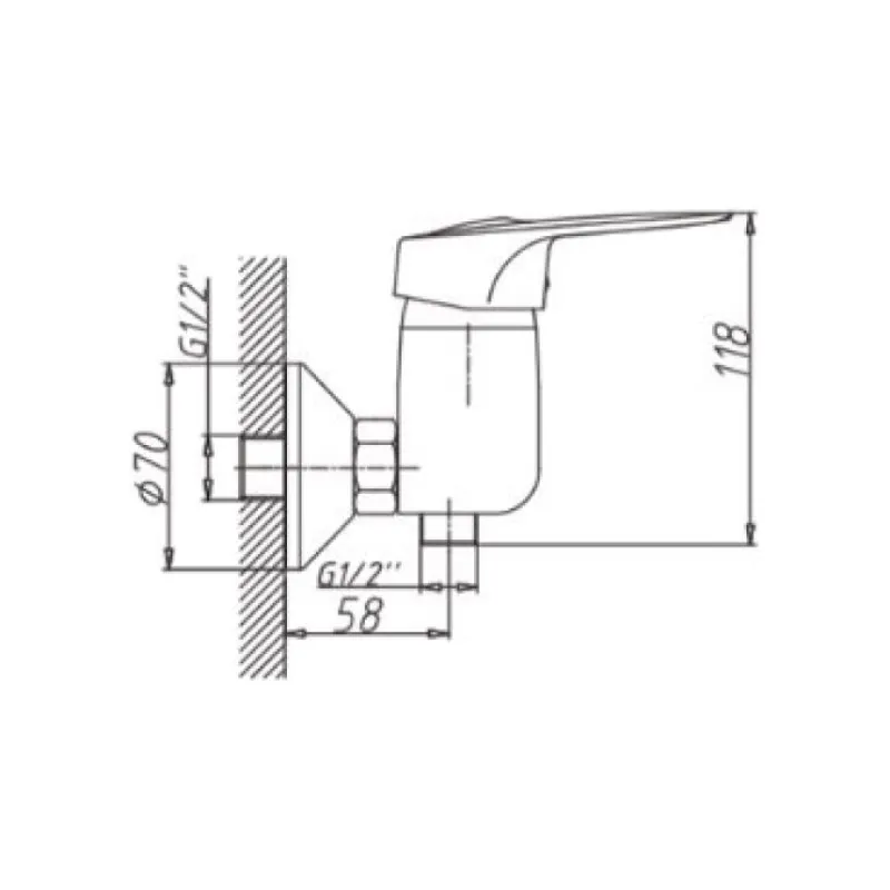Смеситель для душа D-Lin D160422, хром