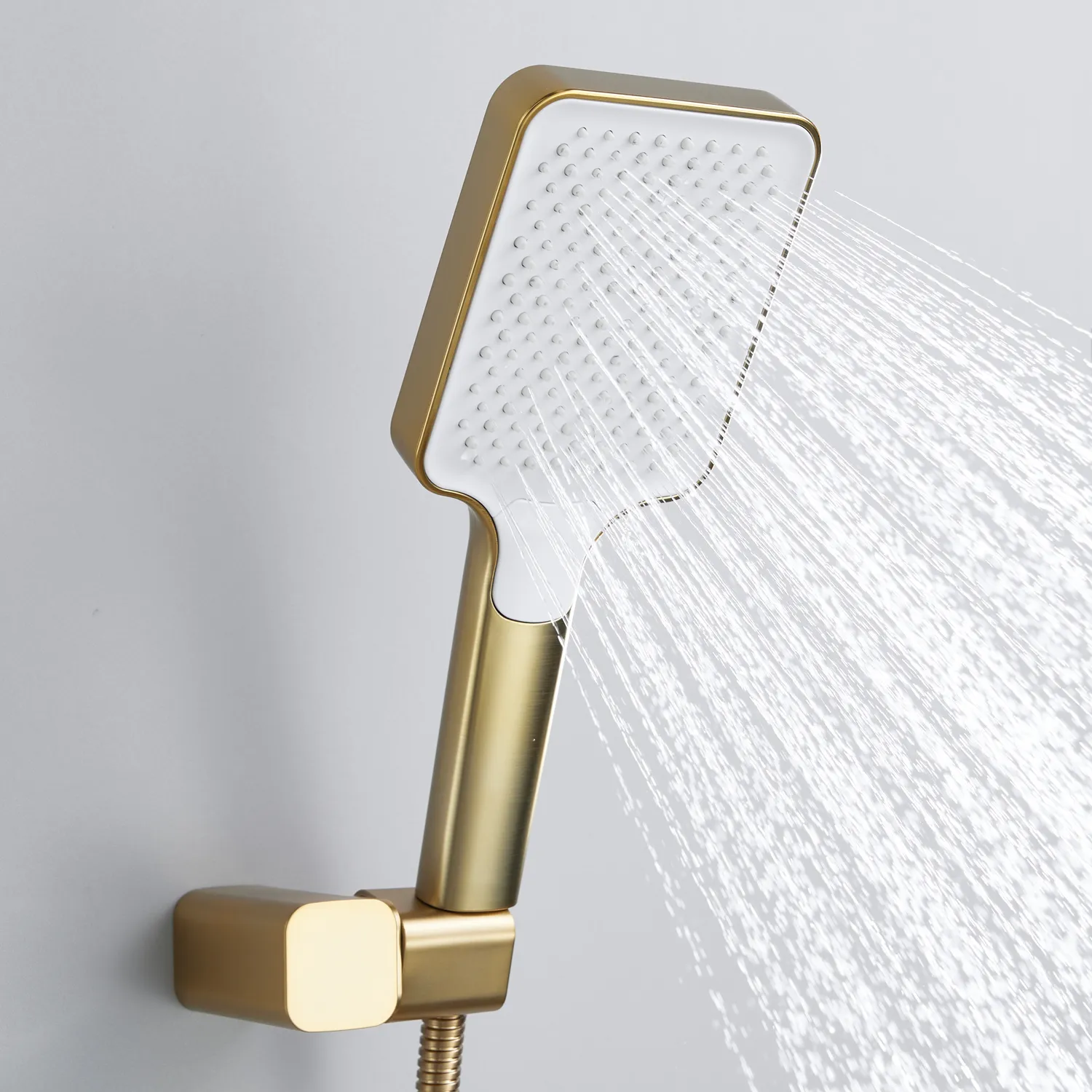 Душевая система встраиваемая Shevanik S9935G, золотой сатин