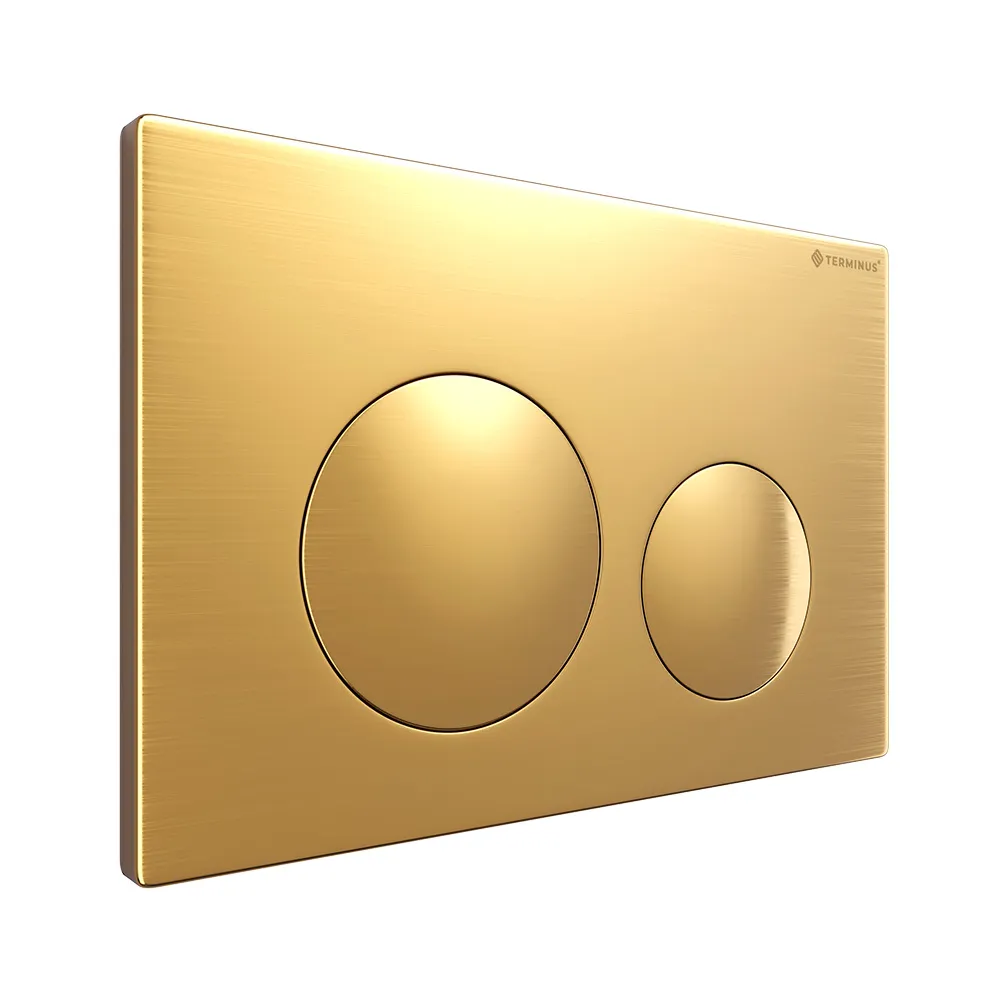 Клавиша смыва Terminus 62K24х16G, брашированное золото