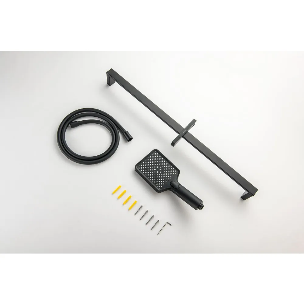 Душевой гарнитур AQUATEK ЛИБРА, 3jet 68 см, матовый черный AQ2019MB