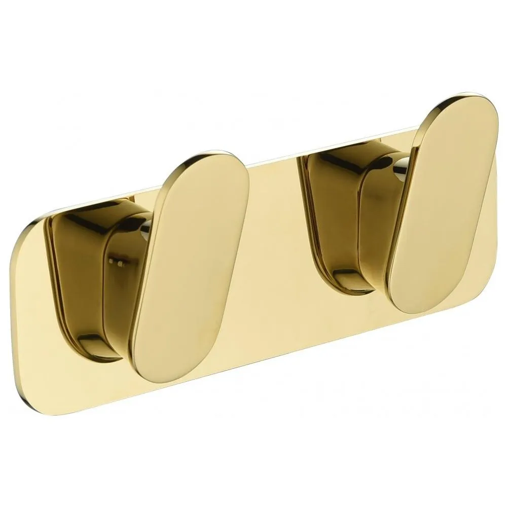 Планка с 2 крючками Grocenberg AC0052GO, золото