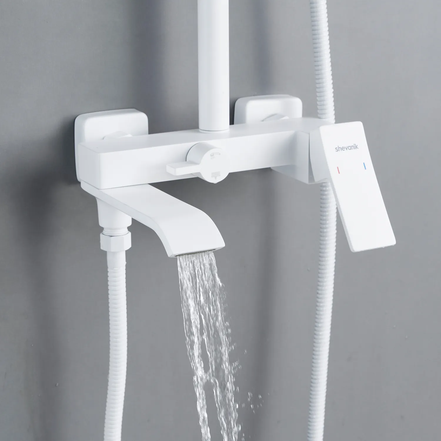 Душевая система Shevanik S4036C, белый