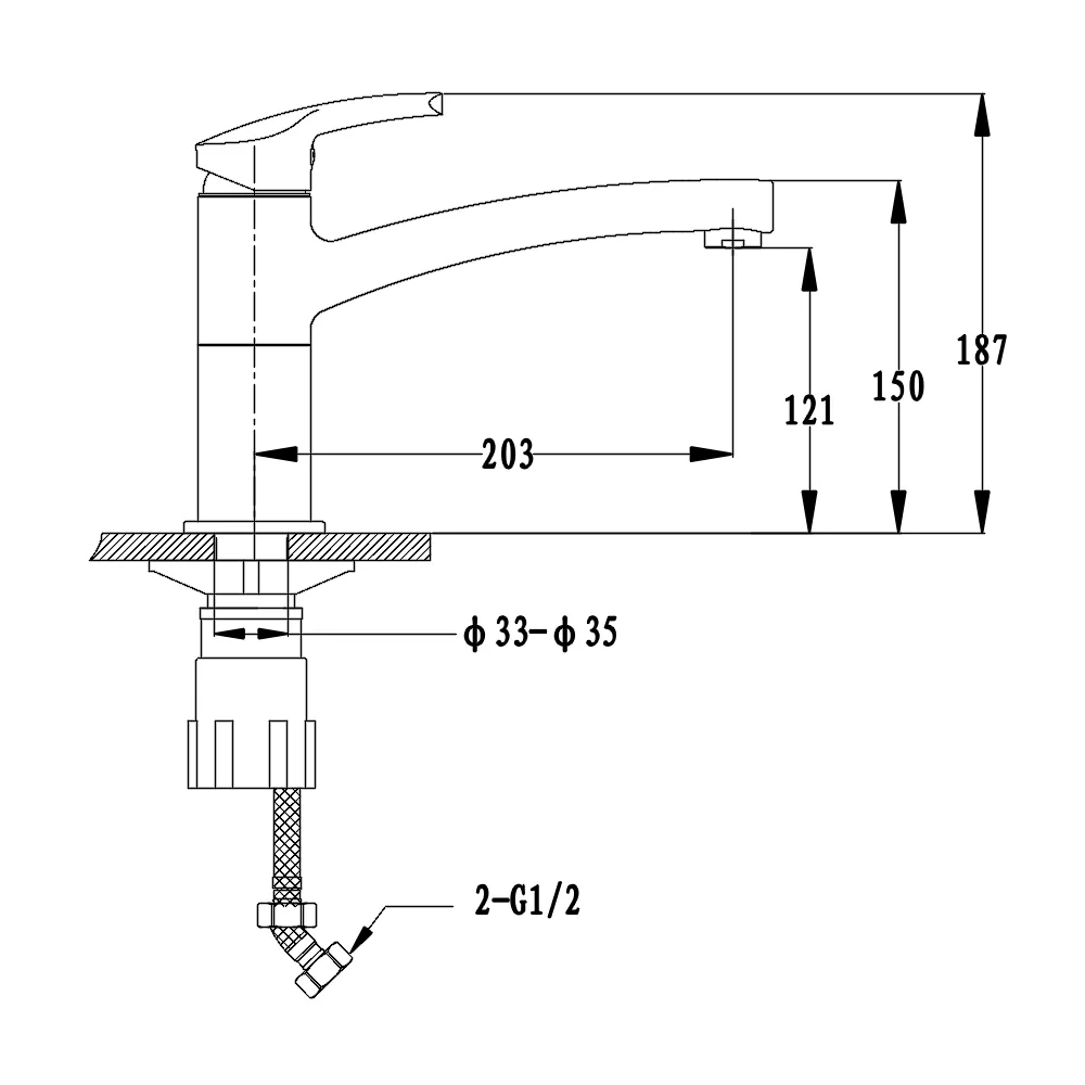 Смеситель для кухни GranFest 2523, песочный