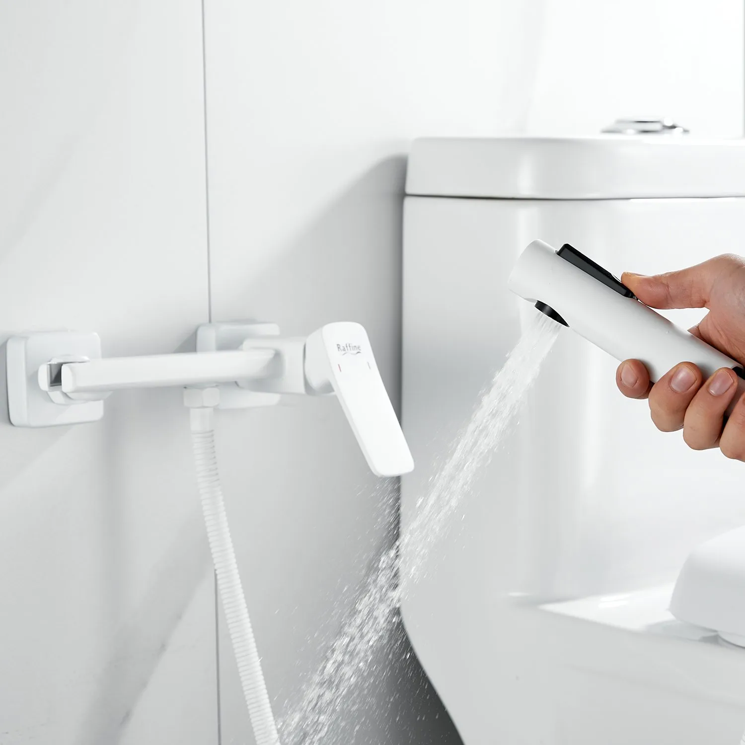 Гигиенический душ со смесителем Raffine F0599C-1, белый