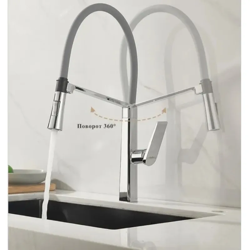 Смеситель для кухни HAIBA гибкий (HB73827)