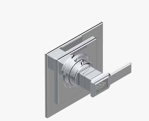 Смеситель для душа THG Metropolis Clear crystal with lever, никель (A2B B01 15EN16EC)