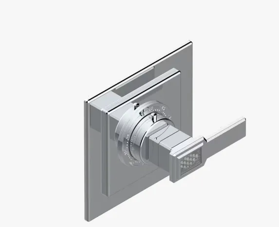 Смеситель для душа THG Metropolis Clear crystal with lever, никель (A2B B01 15EN16EC)