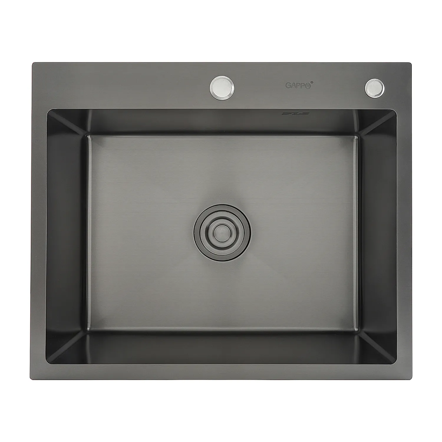 Кухонная мойка с коландером GAPPO GS6050-6, оружейная сталь