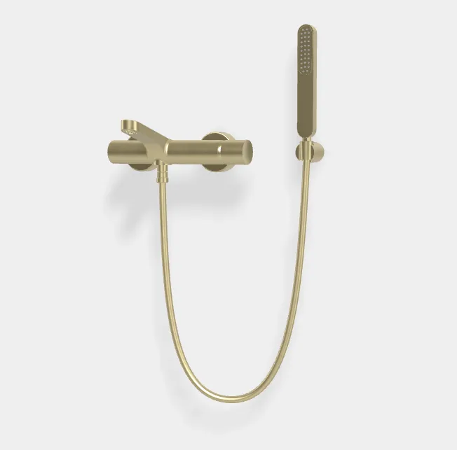 Смеситель для ванны и душа Fima Carlo Frattini Nomos Go, шампань брашированная (F4164HS)