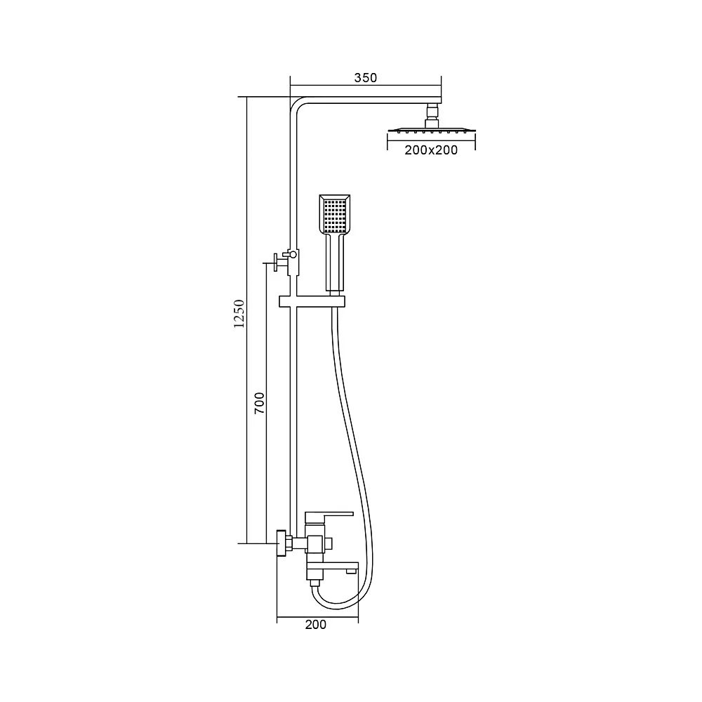 Душевая система FRAP F2421, хром
