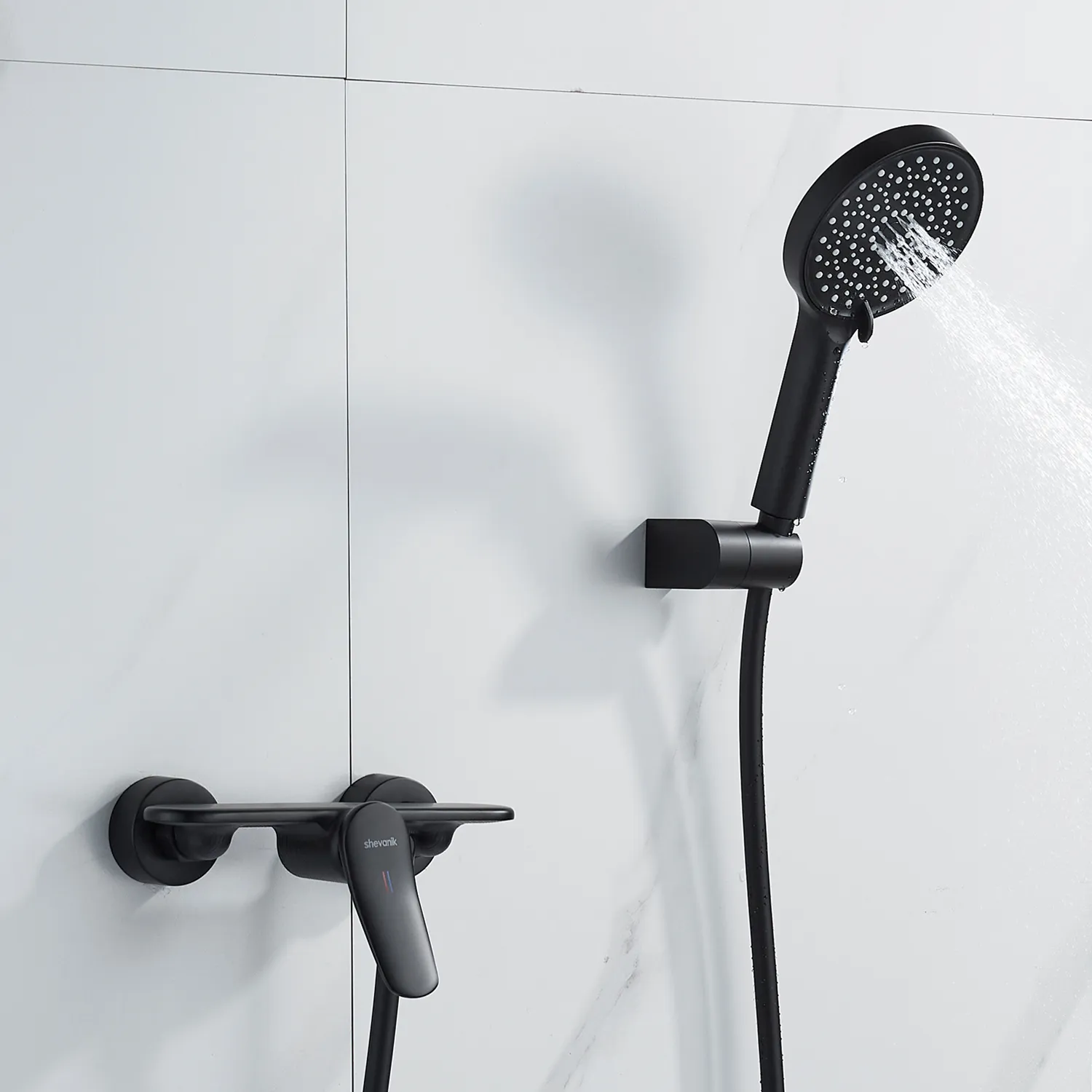 Смеситель для душа Shevanik S4716H, черный