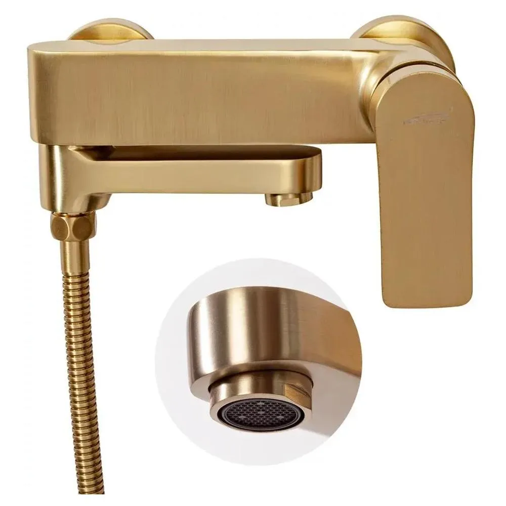 Смеситель для ванны Hansberge H4010MG, матовое золото