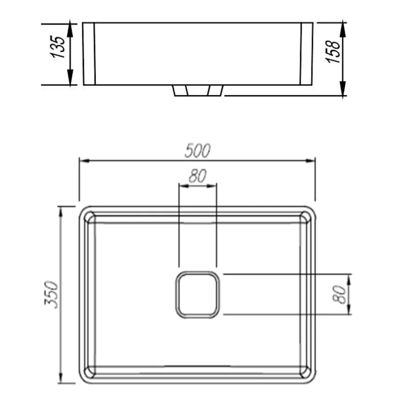 Раковина Florentina Одри 50 см 10.320.00500.302, антрацит