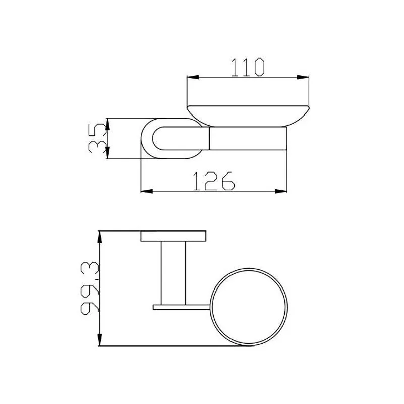 Мыльница Rav Slezak YUKON YUA0300CMAT, черный