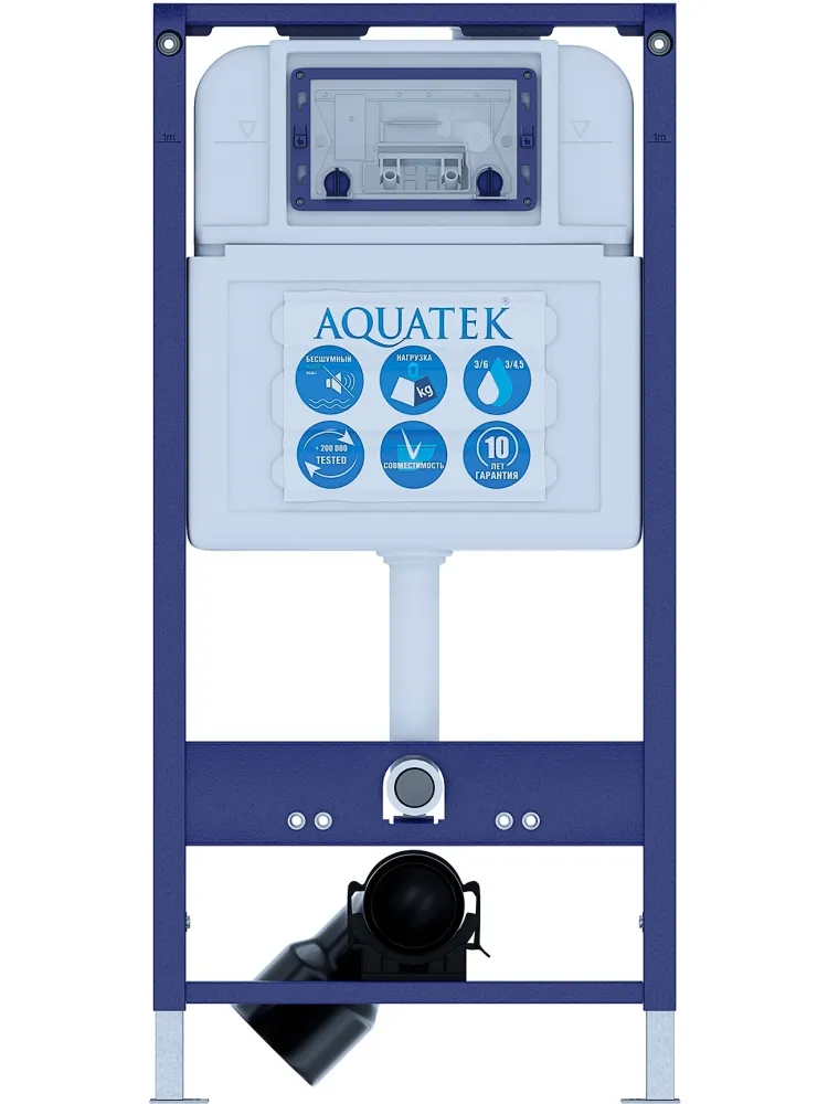 SET AQUATEK ЕВРОПА New-067 4в1 (рама AQUATEK INS-0000025 +крепление KKI-0000002 +кнопка KDI-0000067 +унитаз AQ1106L-00 +тонкое сиденье с механиз)