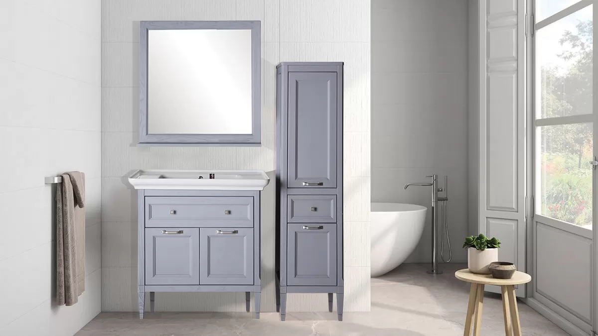 Тумба ASB-Woodline Гранда 85 Grigio под умывальник Дуглас 85 (11487/2)