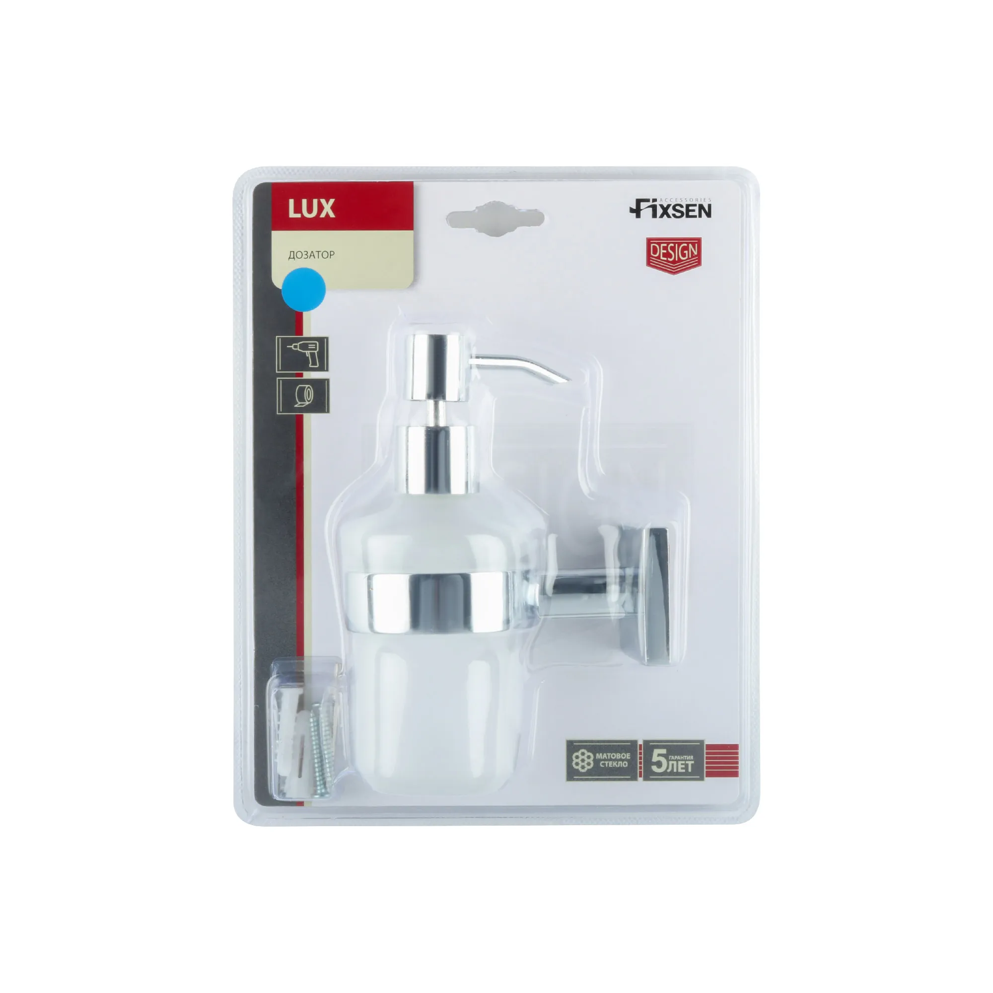 Дозатор жидкого мыла Fixsen Lux Chrome, FX-15012