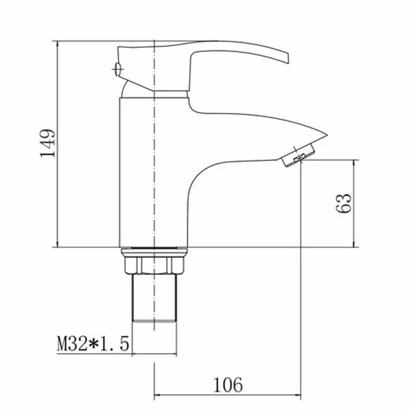 Смеситель для раковины FASHUN A1070, хром