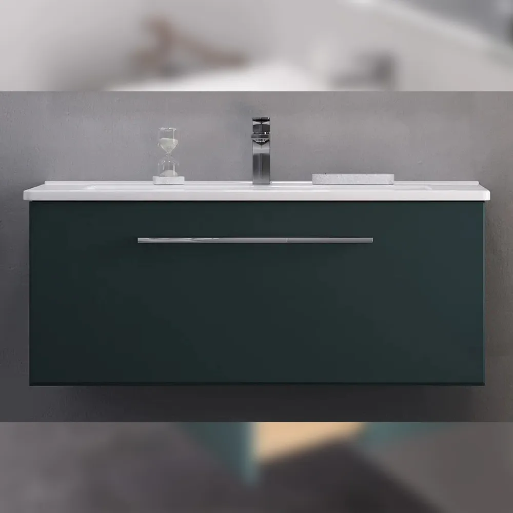 Тумба с раковиной подвесная Velvex Posse tp.POS.OSK.105.1Y верде, 105 см