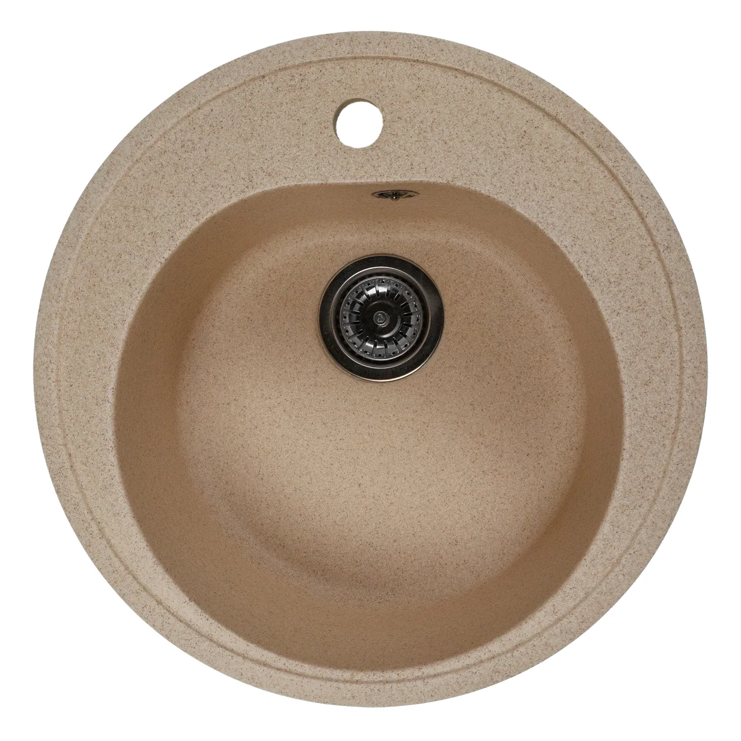 Мойкa MIXLINE МЛ-ГМС102 (ML-GMS102) СТАНДАРТ круглая, песочный (302), 500 мм (глуб. чаши 170) (558087)