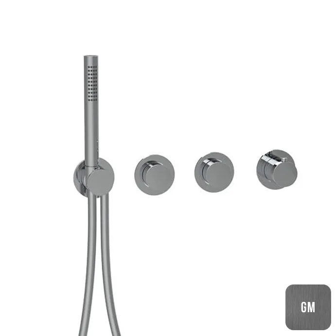 Смеситель для душа Almar Modular Push, на 2 потребителя, Gun Metal Brushed PVD (E180433.GM)