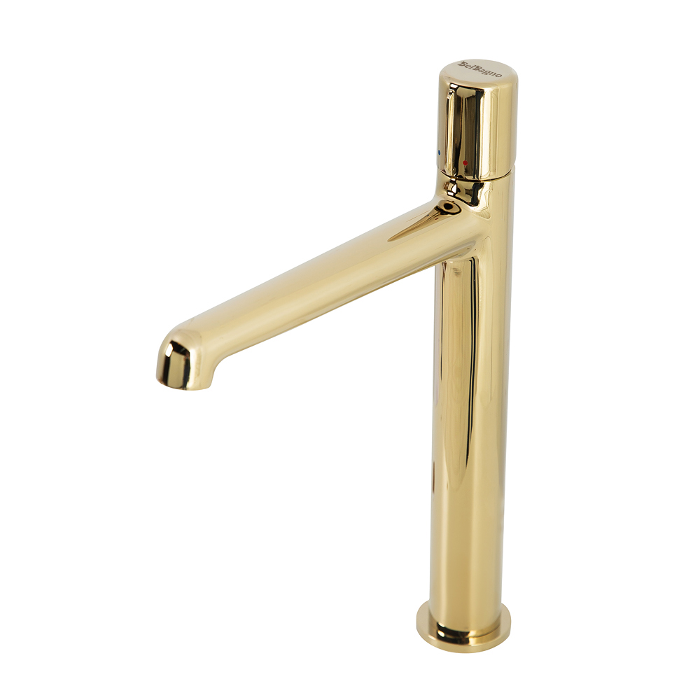 Смеситель для накладной раковины BelBagno Uno, золото (UNO-LMC-ORO-W0)