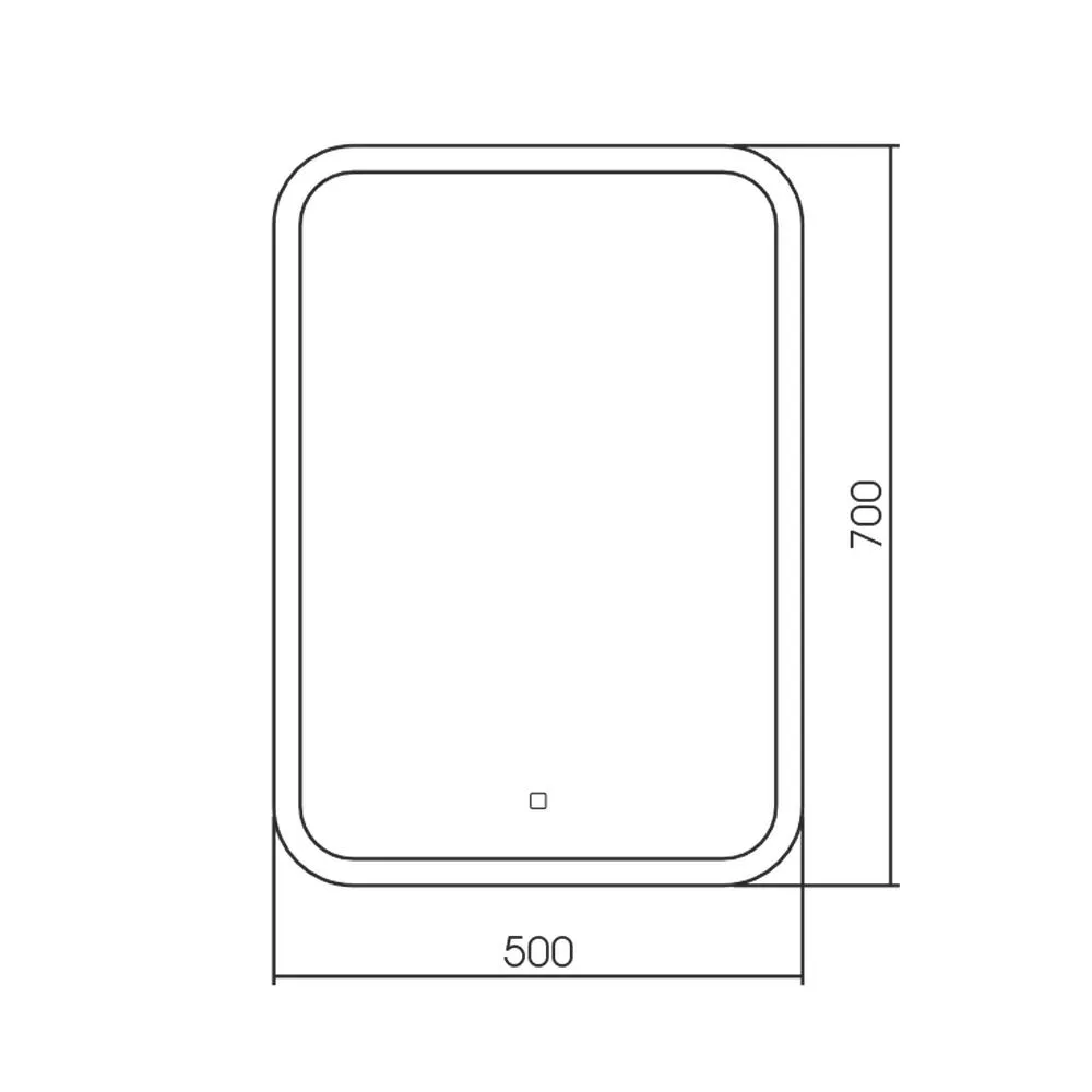 Зеркало Silver Mirrors Stiv-Lite 500х700 (открытая подсветка, cенсорный выключатель)