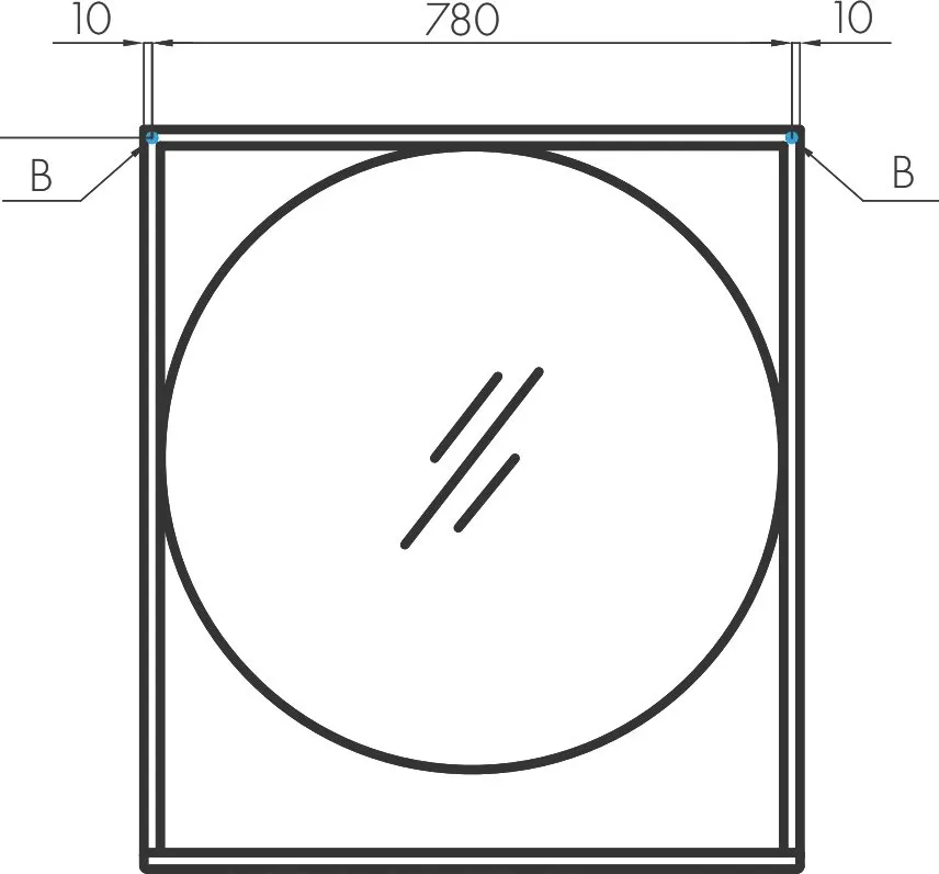 Зеркало Aquaton Лофт Фабрик 80 дуб эндгрейн