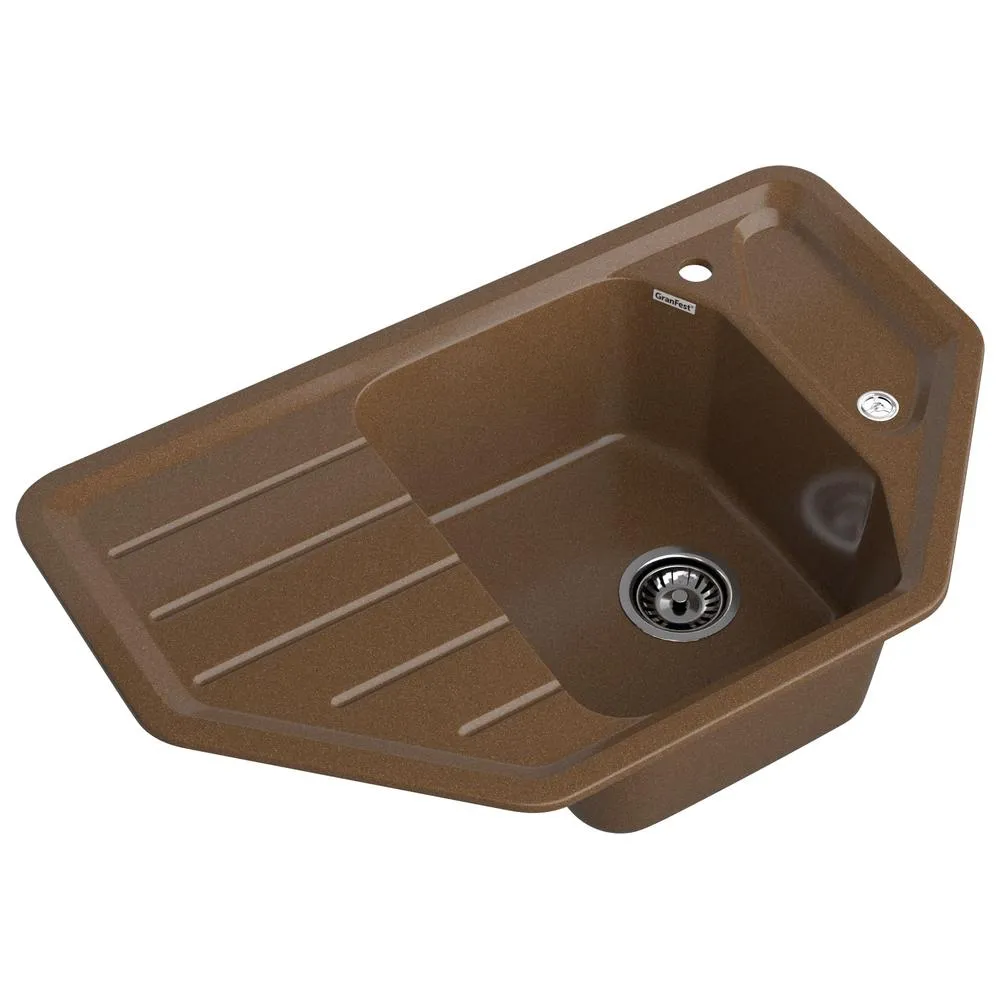 Кухонная мойка GranFest CORNER 800E, терракот