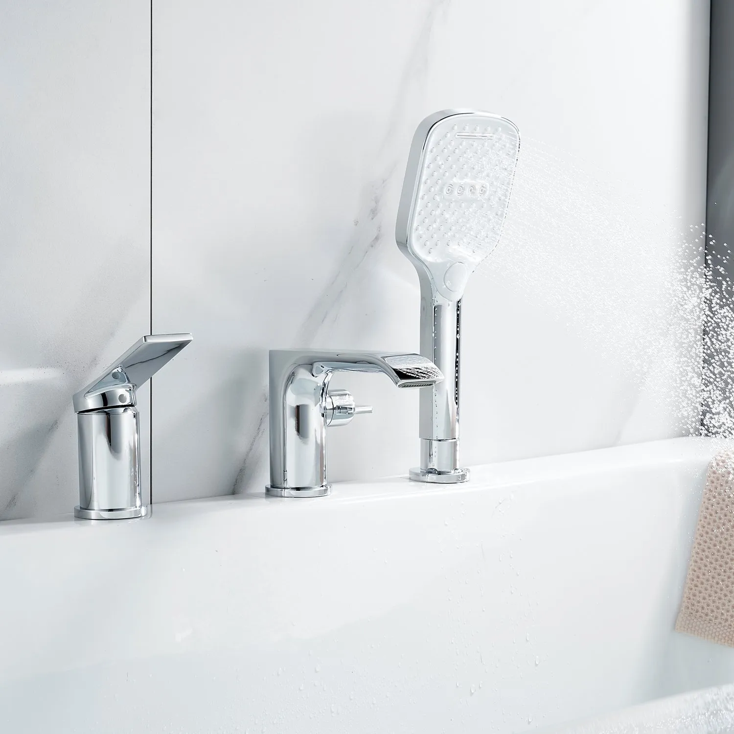 Смеситель на борт ванны Shevanik S4112, хром