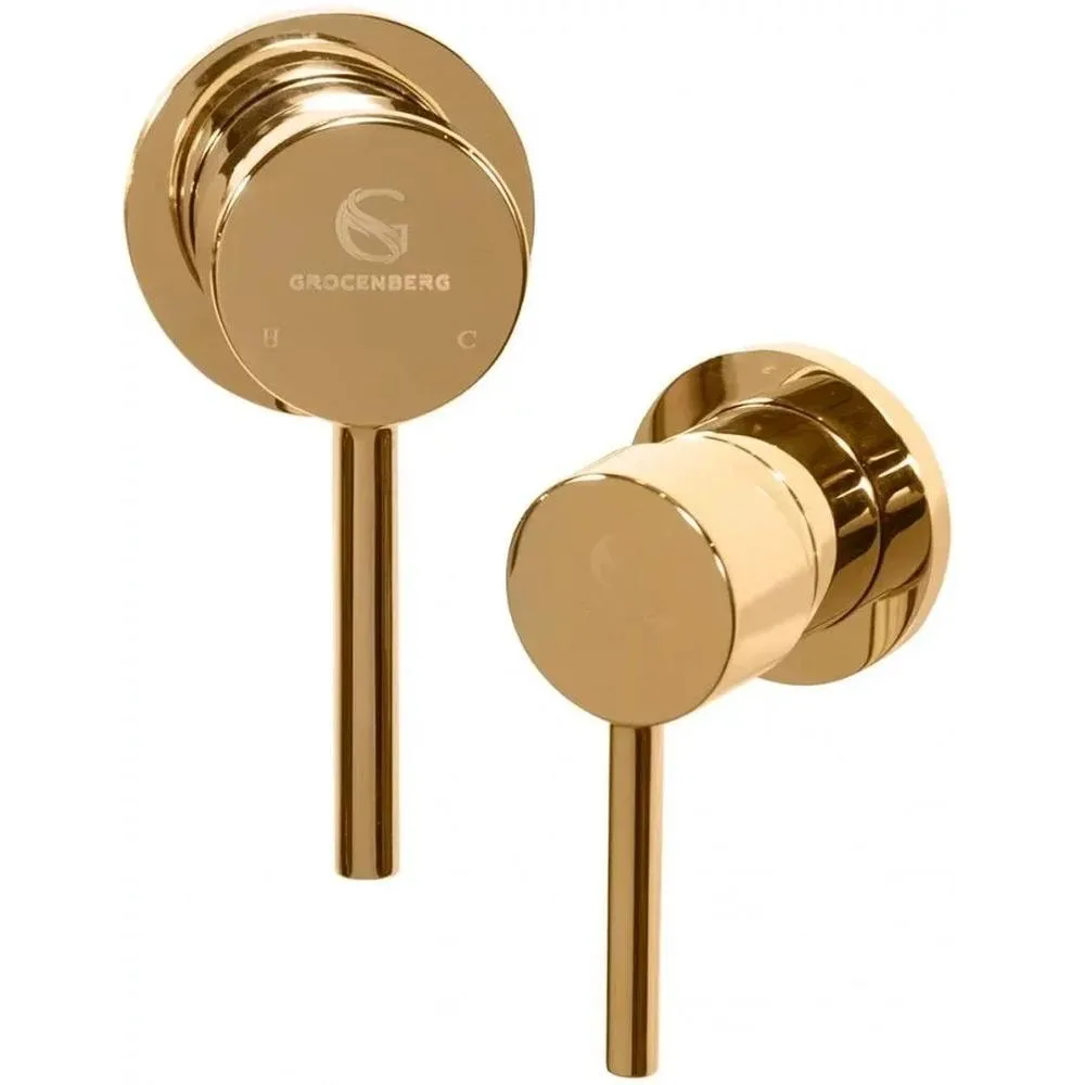 Смеситель для раковины встраиваемый Grocenberg GB511GO, золото