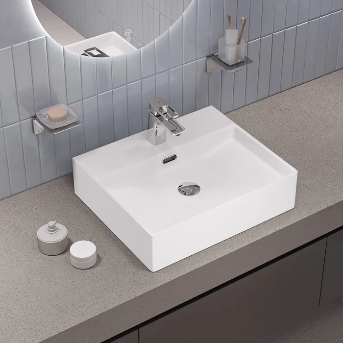 Умывальник накладной/подвесной, белый глянцевый, Bild, IDDIS, BILWS50i27