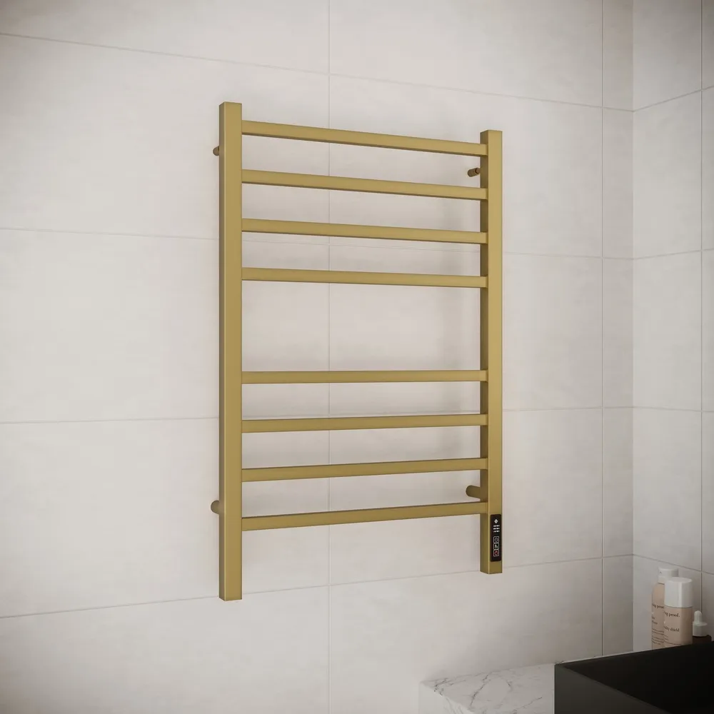 Полотенцесушитель электрический с диммером Terminus Ватикан П8 50х80, золото арт