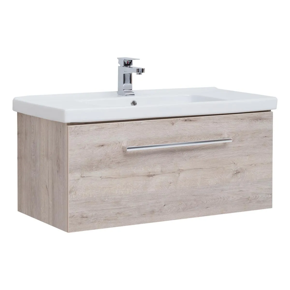 Тумба с раковиной подвесная Dreja Big Inn 80 см, дуб кантри