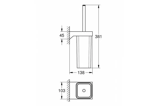 Туалетный ершик Grohe Selection Cube  40857000 матовый