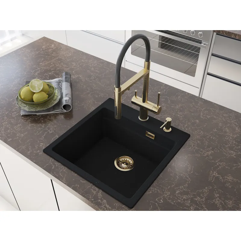 Кухонная мойка Grandex Aqua Comfort 500405, черный металлик