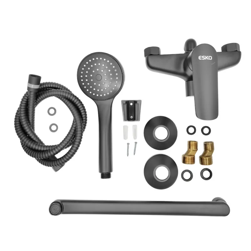 Смеситель для ванны ESKO LG31GM, оружейная сталь