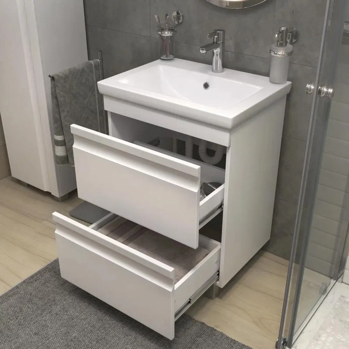 Тумба с раковиной напольная VIGO Holly 039, 60 см