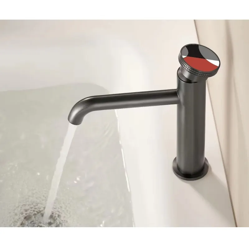 Смеситель для раковины Bronze de Luxe 9009GM-R, графит/красный