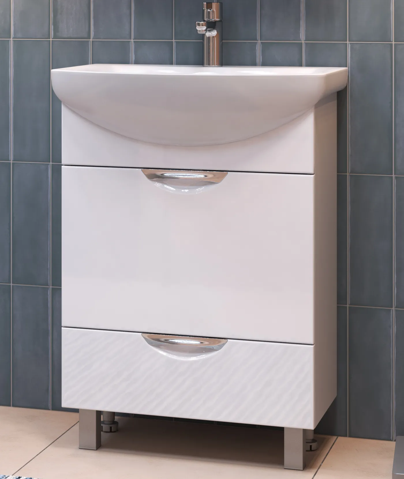 Тумба с раковиной напольная VIGO Callao tn.CAL.BAL.60.2Y, 60 см