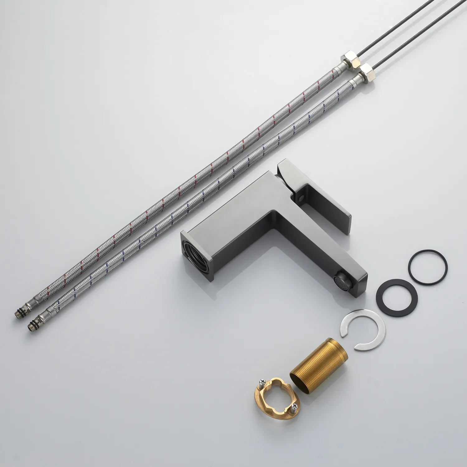 Смеситель для раковины Rose R2801T, оружейная сталь