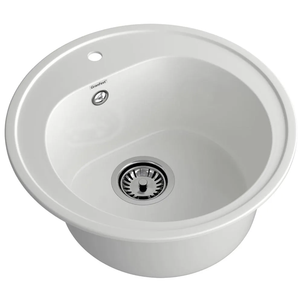 Кухонная мойка GranFest RONDO 510, иней