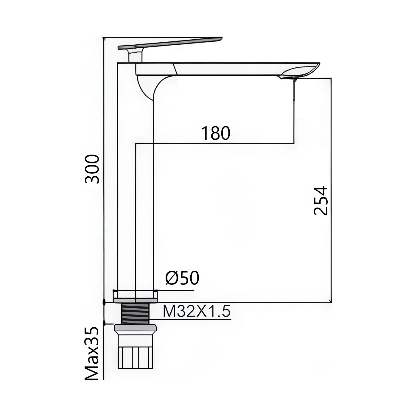 Смеситель для раковины высокий Maretti Campanella CP32RF847-V, золотой сатин