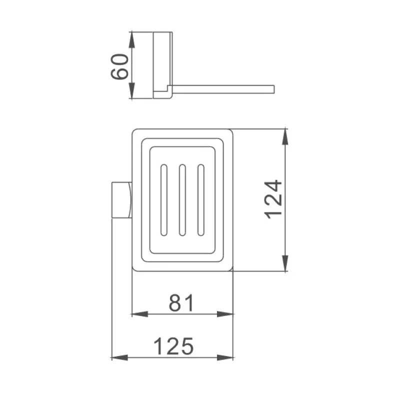 Мыльница D-Lin D221330, хром